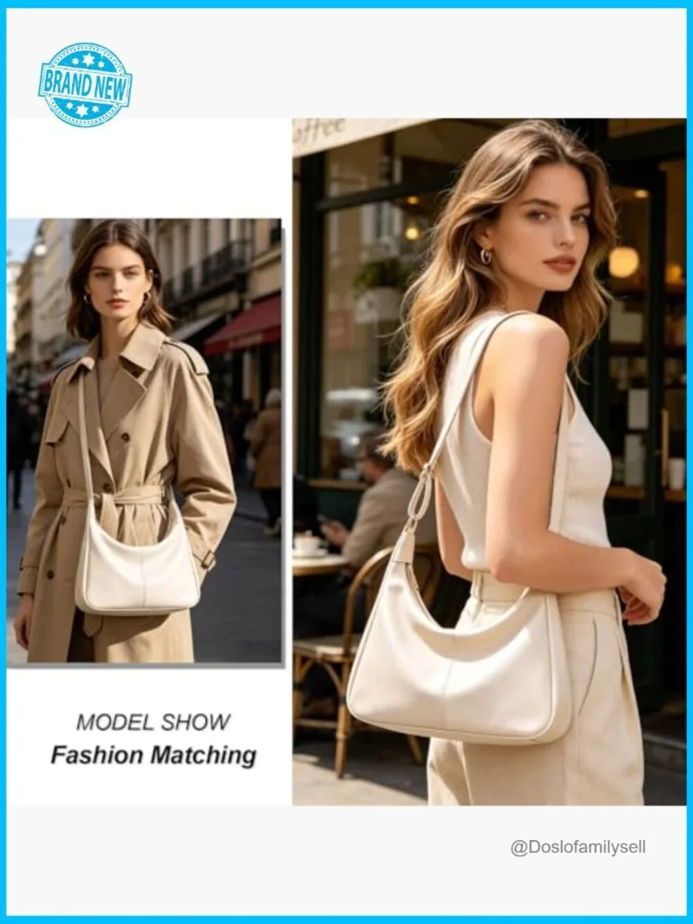 Retro Vegan Leather Slouchy Hobo Bag Shoulder Crossbody Large Tote Purse